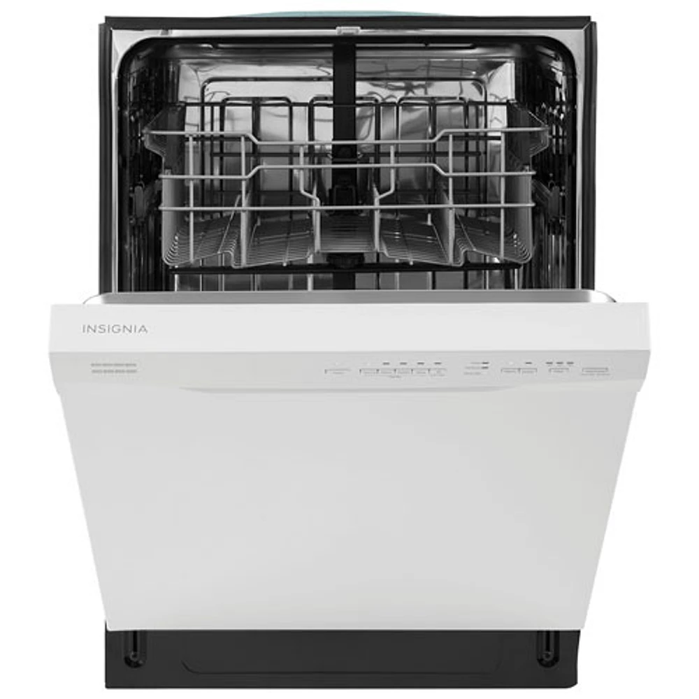 Lave-vaisselle encastrable 24 po 51 dB avec cuve en acier inoxydable d'Insignia (NS-DWRF2WH3) - Blanc - Exclusivité Best Buy
