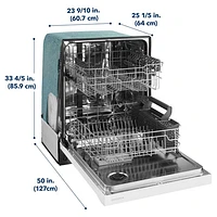 Lave-vaisselle encastrable 24 po 51 dB avec cuve en acier inoxydable d'Insignia (NS-DWRF2WH3) - Blanc - Exclusivité Best Buy