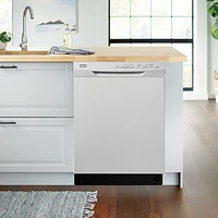 Lave-vaisselle encastrable 24 po 51 dB avec cuve en acier inoxydable d'Insignia (NS-DWRF2WH3) - Blanc - Exclusivité Best Buy