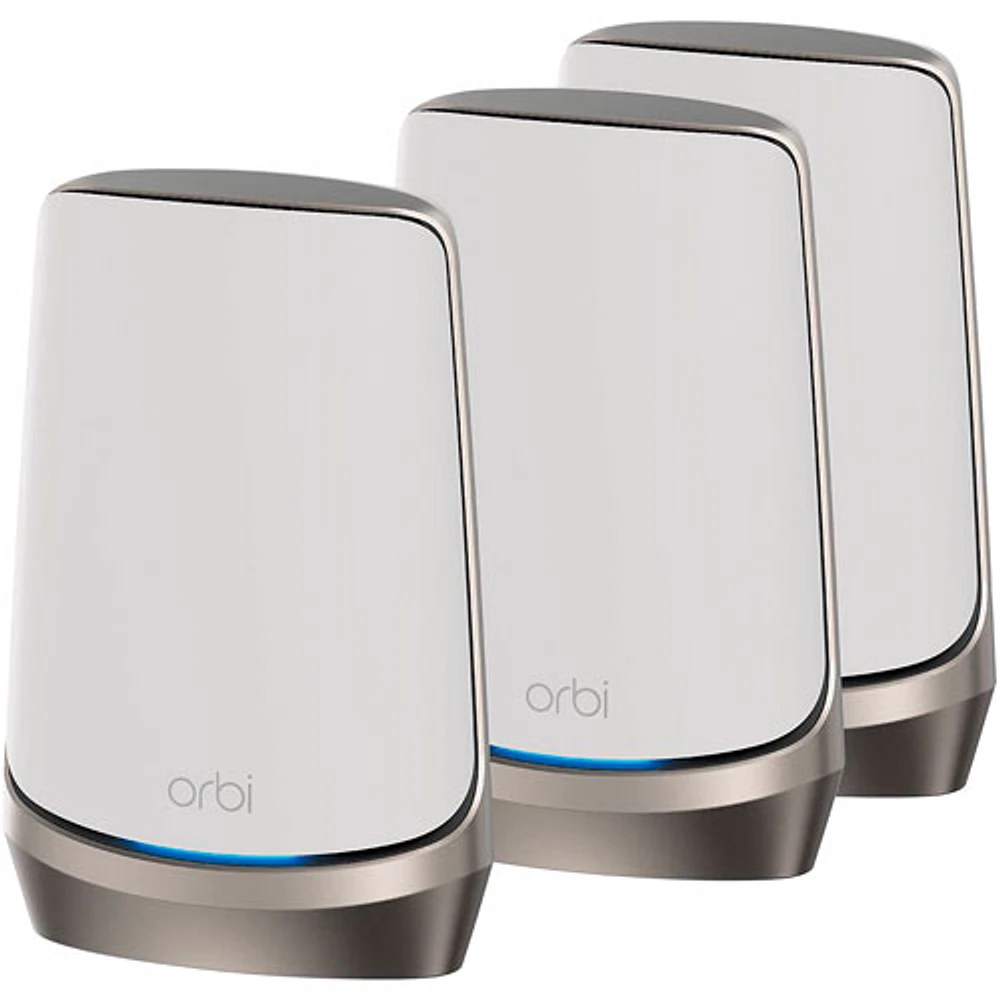 Système maison intégrale maillé Wi-Fi 6E quatre bandes 16 flux Orbi AXE11000 de NETGEAR (RBKE963) - Ensemble de 3