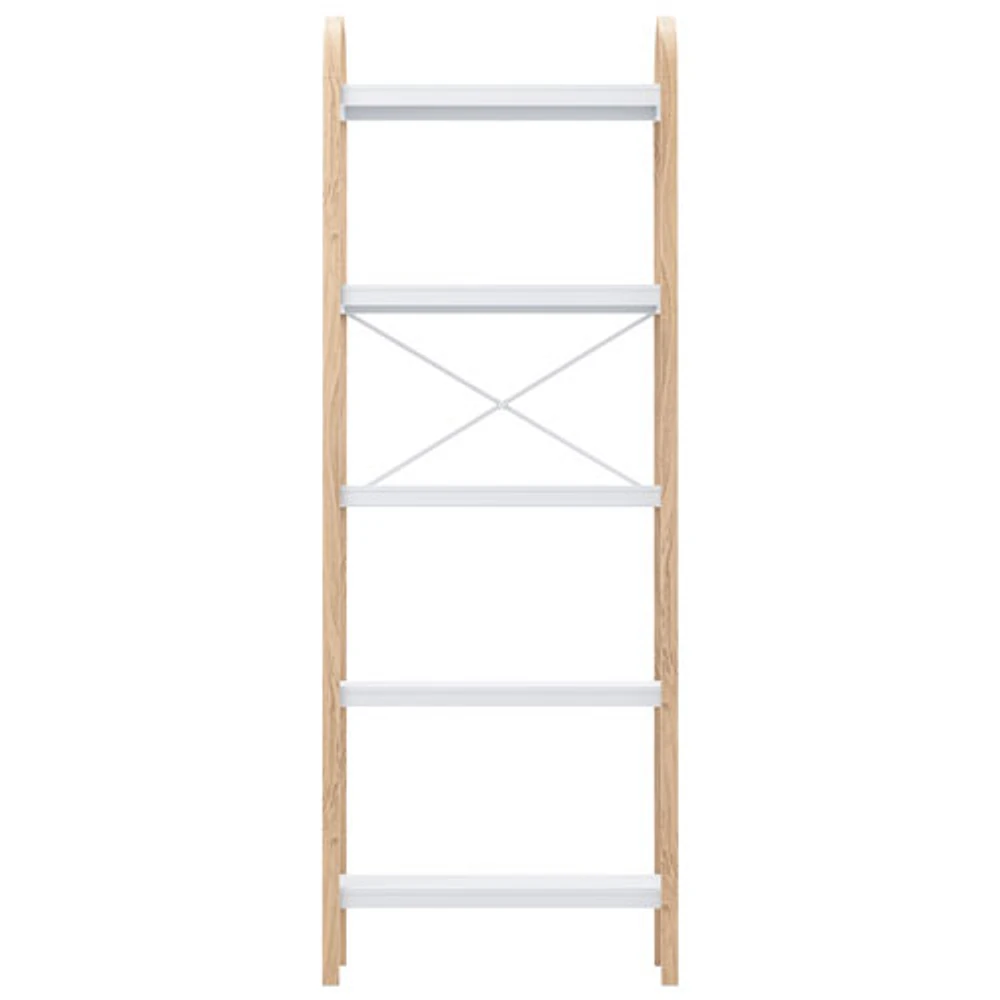 Tablette autoportante de 67 po à 5 tablettes Bellwood d’Umbra - Blanc/Naturel