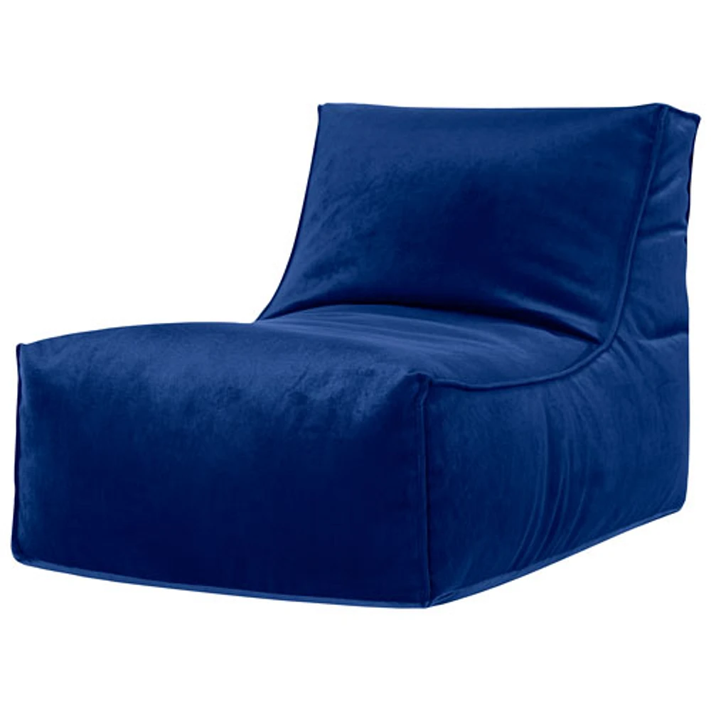 Fauteuil poire en velours Rock - Indigo