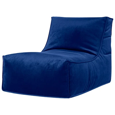 Fauteuil poire en velours Rock - Indigo