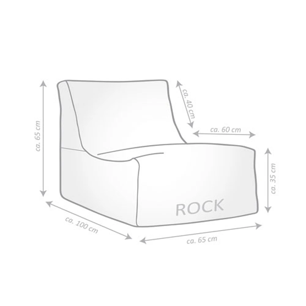 Fauteuil poire en velours Rock - Indigo