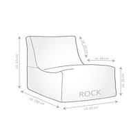 Fauteuil poire en velours Rock - Indigo