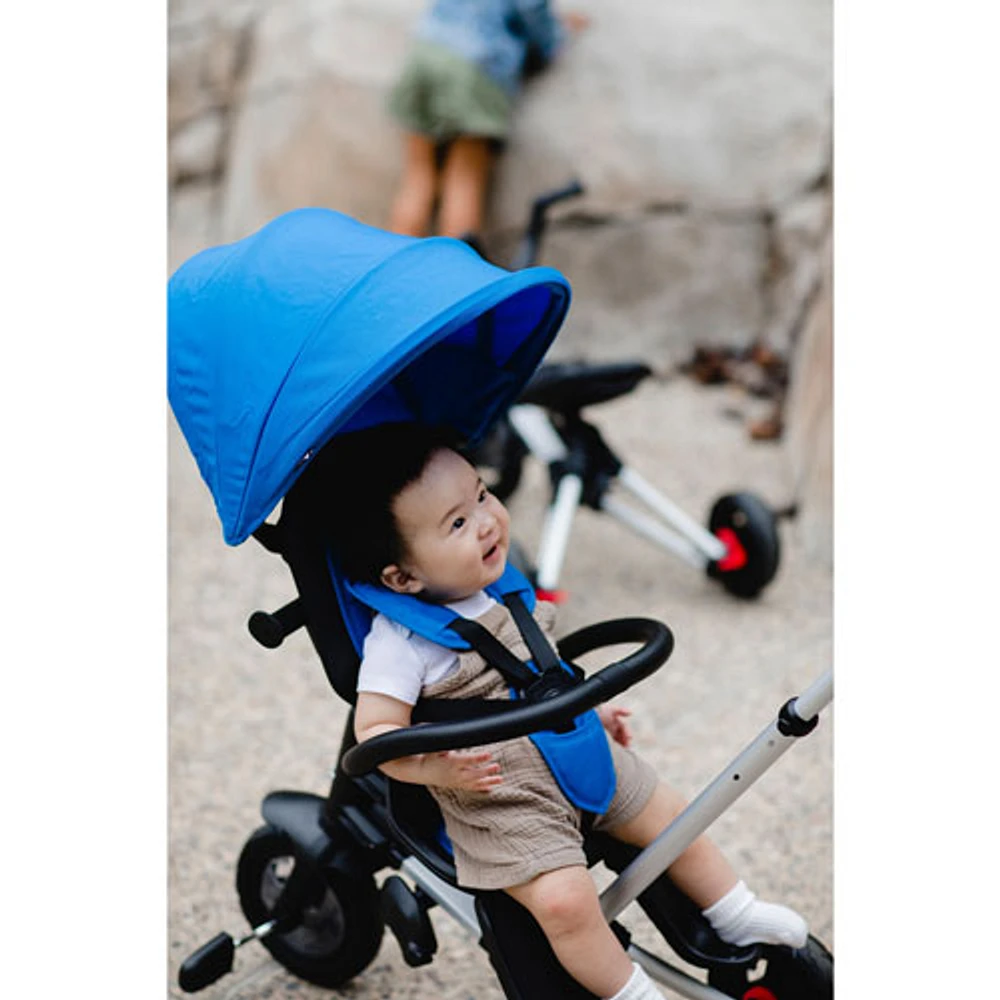 Joovy Tricycoo UL 7.5" Kids Folding Push/Pedal Tricycle - Blueness