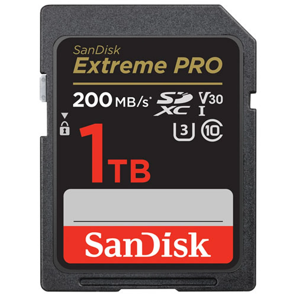 Carte mémoire SDXC 1 To 200 Mo/s Extreme Pro de SanDisk