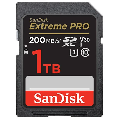 Carte mémoire SDXC 1 To 200 Mo/s Extreme Pro de SanDisk