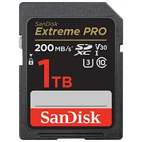 Carte mémoire SDXC 1 To 200 Mo/s Extreme Pro de SanDisk