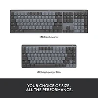 Logitech MX Mechanical Wireless Full-size Backlit Tactile Keyboard - Graphite