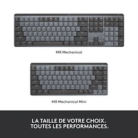 Logitech MX Mechanical Wireless Full-size Backlit Tactile Keyboard - Graphite