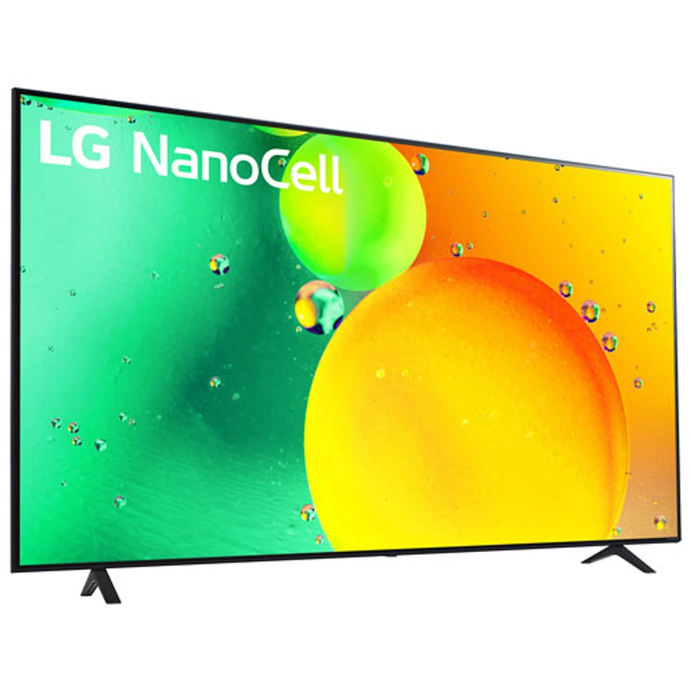 Téléviseur intelligent webOS HDR DEL UHD 4K de 86 po NanoCell de LG (86NANO75UQA) - 2022 - Bleu cendré