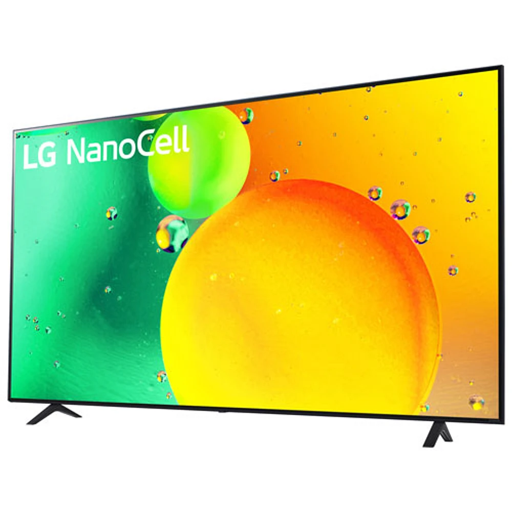 Téléviseur intelligent webOS HDR DEL UHD 4K de 86 po NanoCell de LG (86NANO75UQA) - 2022 - Bleu cendré