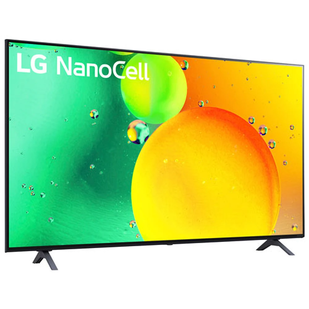 Téléviseur intelligent webOS HDR DEL UHD 4K de 65 po NanoCell de LG (65NANO75UQA) - 2022 - Bleu cendré