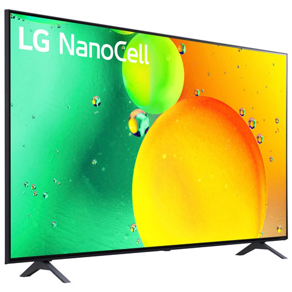 Téléviseur intelligent webOS HDR DEL UHD 4K de 65 po NanoCell de LG (65NANO75UQA) - 2022 - Bleu cendré