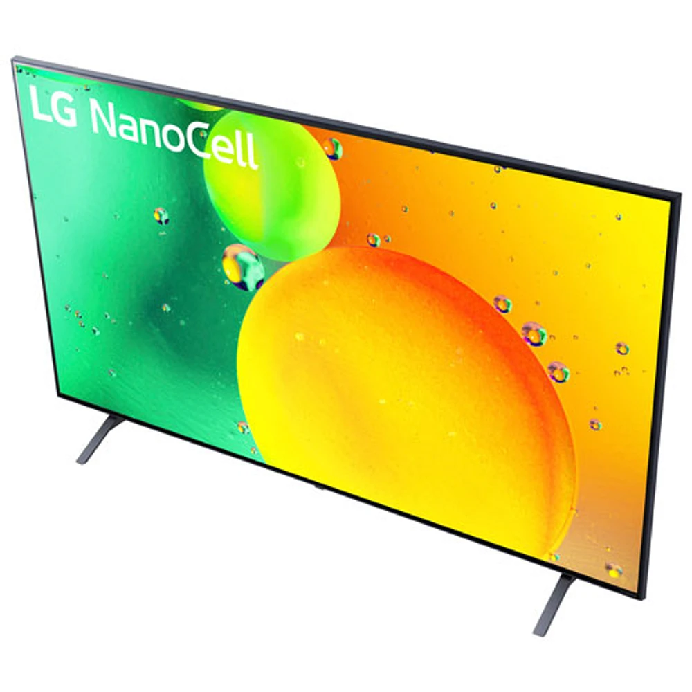 Téléviseur intelligent webOS HDR DEL UHD 4K de 65 po NanoCell de LG (65NANO75UQA) - 2022 - Bleu cendré