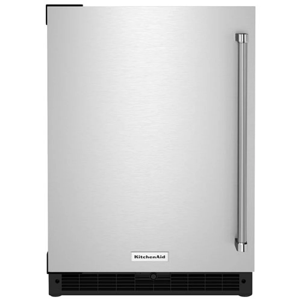 KitchenAid Undercounter 5.0 Cu. Ft. Freestanding Bar Fridge (KURL114KSB) - Stainless Steel