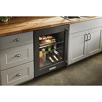 KitchenAid Undercounter 5.2 Cu. Ft. Freestanding Bar Fridge (KURL314KBS) - Black Stainless Steel