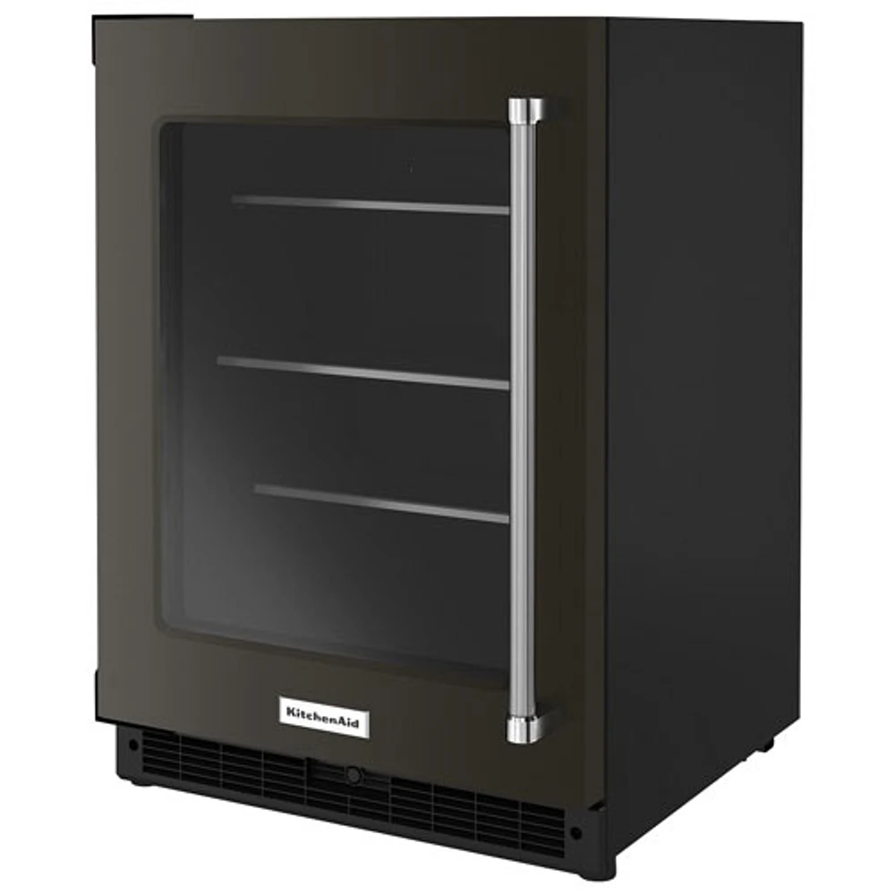 KitchenAid Undercounter 5.2 Cu. Ft. Freestanding Bar Fridge (KURL314KBS) - Black Stainless Steel