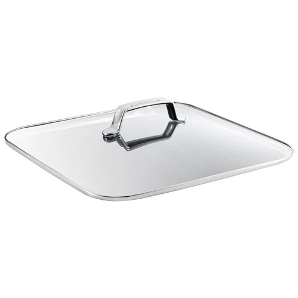 Couvercle en verre/acier inoxydable pour poêle carrée de 6,3 l de Scanpan - Argenté