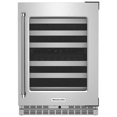 Cellier autonome à deux zones de température de KitchenAid pour 46 bouteilles (KUWR314KSS) - Acier inoxydable
