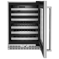 Cellier autonome à deux zones de température de KitchenAid pour 46 bouteilles (KUWR314KSS) - Acier inoxydable