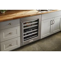 Cellier autonome à deux zones de température de KitchenAid pour 46 bouteilles (KUWR314KSS) - Acier inoxydable