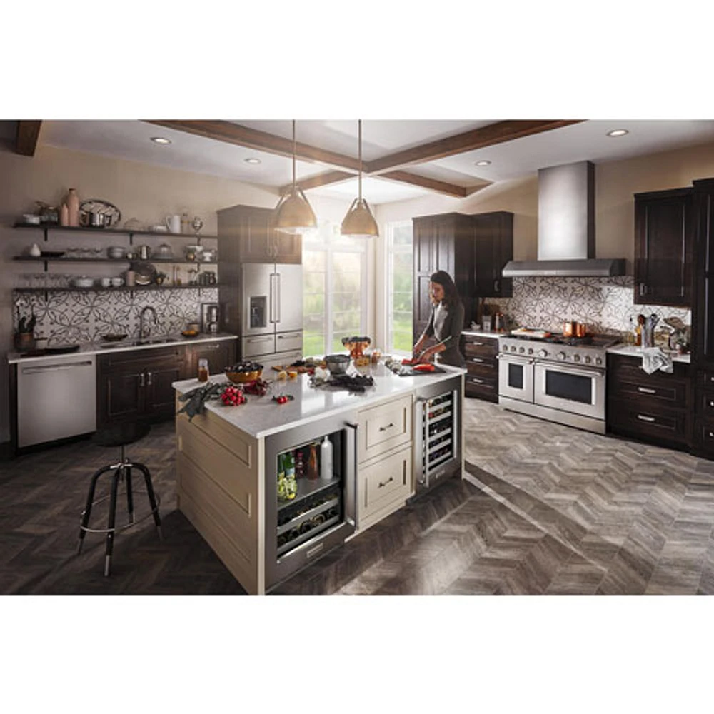 Cellier autonome à deux zones de température de KitchenAid pour 46 bouteilles (KUWR314KSS) - Acier inoxydable