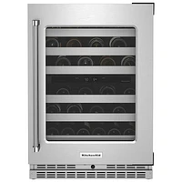 Cellier autonome à deux zones de température de KitchenAid pour 46 bouteilles (KUWR314KSS) - Acier inoxydable