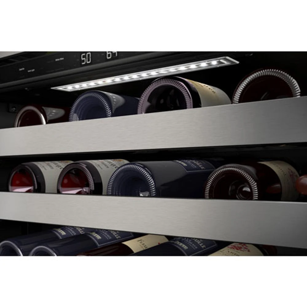 Cellier autonome à deux zones de température de KitchenAid pour 46 bouteilles (KUWR314KSS) - Acier inoxydable