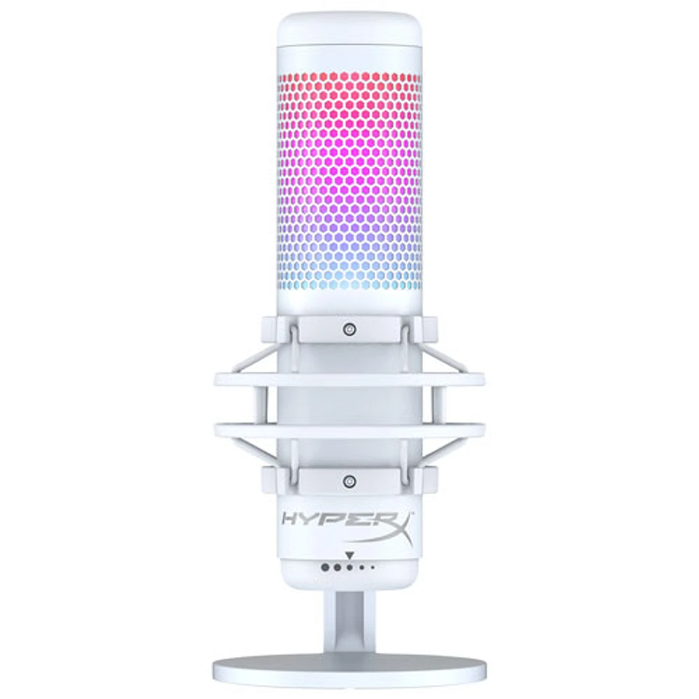Microphone à condensateur USB QuadCast S de HyperX - Blanc