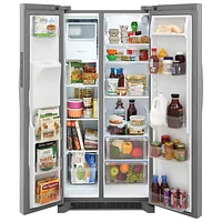 Frigidaire 33" 22.3 Cu. Ft. Side-By-Side Refrigerator with Ice & Water Dispenser (FRSS2323AS) - Stainless Steel