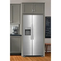 Frigidaire 33" 22.3 Cu. Ft. Side-By-Side Refrigerator with Ice & Water Dispenser (FRSS2323AS) - Stainless Steel
