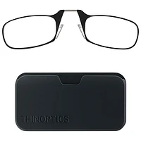 ThinOptics Black Pod & Reading Glasses with +2.0 Lens Strength - Black