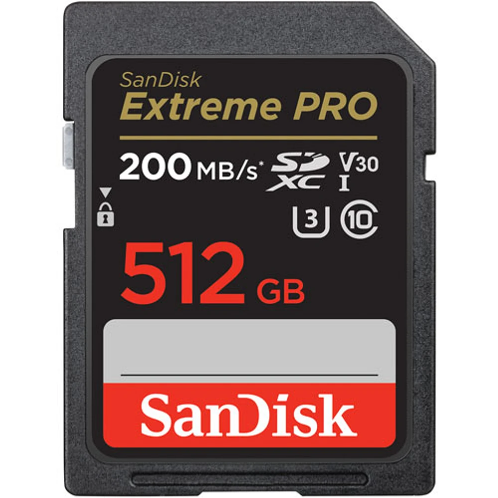 Carte mémoire SDXC Extreme Pro 200 Mo/s 512 Go de SanDisk
