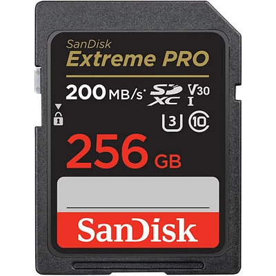Carte mémoire SDXC Extreme Pro 200 Mo/s 256 Go de SanDisk