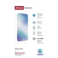 Protecteur d'écran en verre XTR2 d'InvisibleShield by Zagg pour iPhone 14/13 Pro/13