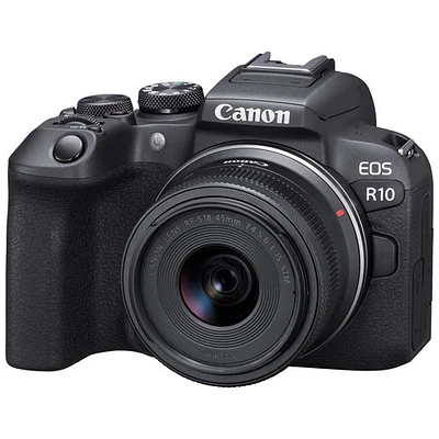 Appareil photo sans miroir EOS R10 de Canon avec objectif 18-45 mm STM