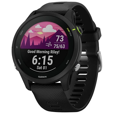 Garmin Forerunner 255 Music 46mm Bluetooth Running Smartwatch - Black