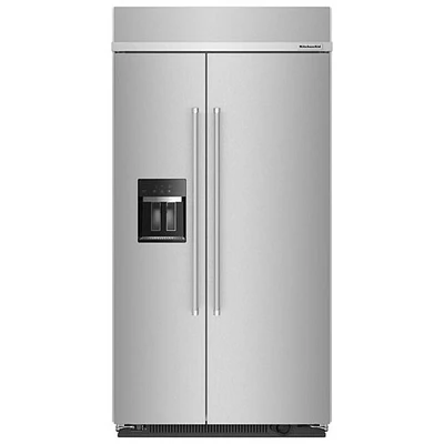KitchenAid 42" 25.1 Cu. Ft. Side-By-Side Refrigerator with Water & Ice Dispenser (KBSD702MPS) - Stainless