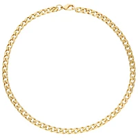 20" 18K Yellow Gold Plated Over Bronze Diamond Cut Curb Chain