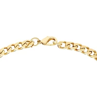 20" 18K Yellow Gold Plated Over Bronze Diamond Cut Curb Chain