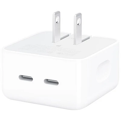 Adaptateur d'alimentation compact USB-C double de 35 W d'Apple (MNWP3AM/A)