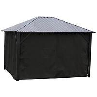 Corriveau Safezone Seasonal Curtain for 10’ x 14’ Gazebo - Black