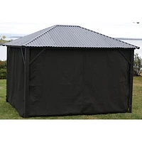 Corriveau Safezone Seasonal Curtain for 10’ x 14’ Gazebo - Black