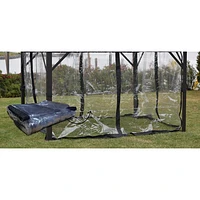 Corriveau Safezone Mica Curtain for 10’ x 10’ Gazebo - Transparent/Black