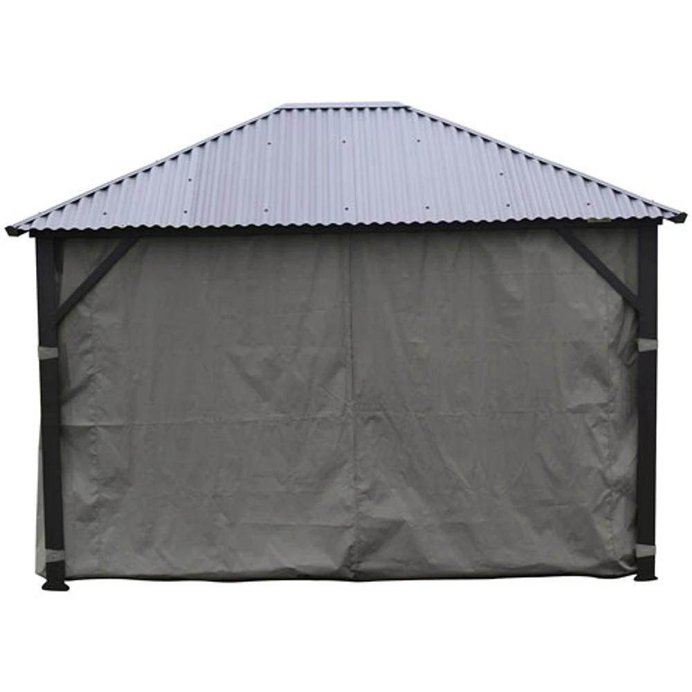 Corriveau Safezone Seasonal Curtain for 10’ x 12’ Gazebo - Grey