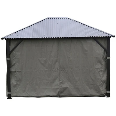 Corriveau Safezone Seasonal Curtain for 10’ x 12’ Gazebo - Grey
