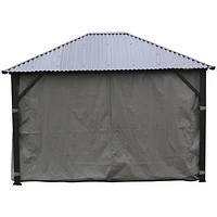 Corriveau Safezone Seasonal Curtain for 10’ x 12’ Gazebo - Grey