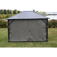 Corriveau Safezone Seasonal Curtain for 10’ x 12’ Gazebo - Grey